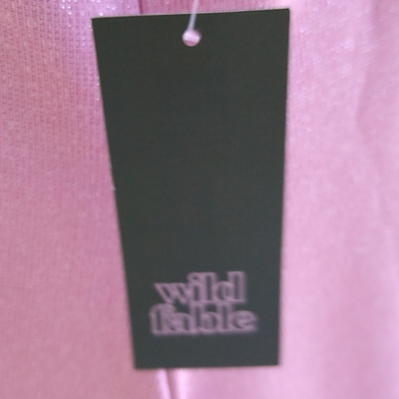 NWT Wild Fable Responsible Style Pink Sparkle Mini Dress - Size XL - Picture 5 of 7